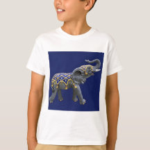 Carousel Animal Elephant Photo Kid's Tee
