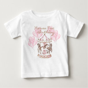 Camiseta Carousel Ballons Unicorn 1s Girly Festa de anivers