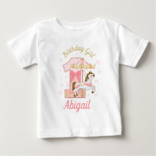 Camiseta Carousel First Birthday Girl