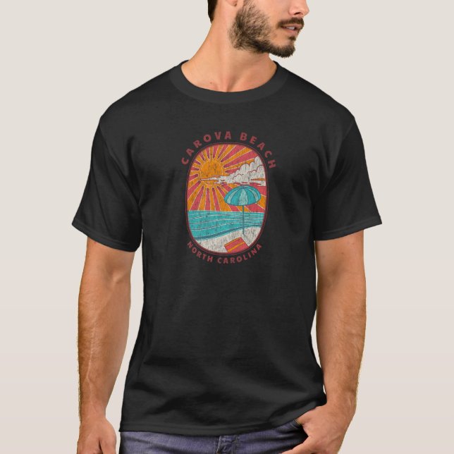 Camiseta Carova Beach NC Summertime Vacationing Umbrella Sh (Frente)