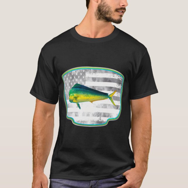 Camiseta Carpa comum bandeira americana 1 (Frente)