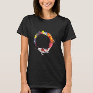 Camiseta Carpa Japonesa Estilo Koi Peixe Pai Mãe