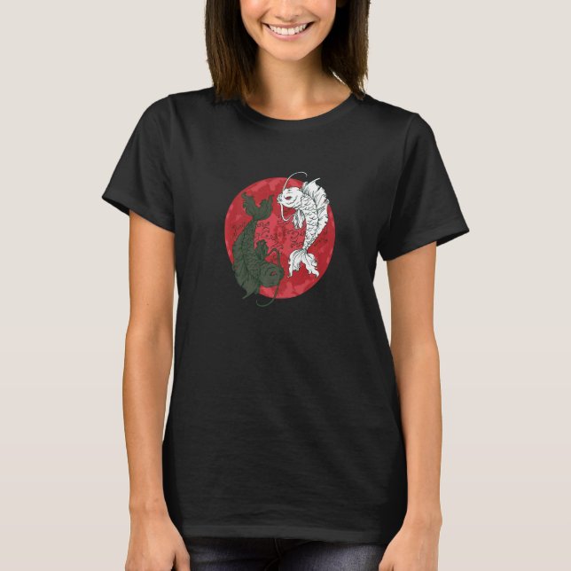 Camiseta Carpa Japonesa Koi Artística (Frente)