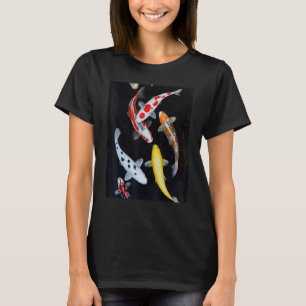 Camiseta Carpa Japonesa Peixe Japonês Flor de Cerejeira 27
