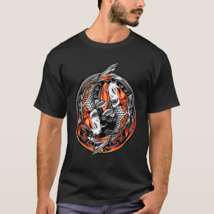 Camiseta Carpa Japonesa  Peixe Japonês Flor de Cerejeira 69