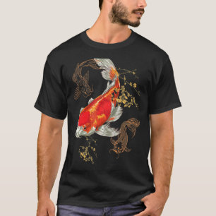 Camiseta Carpa Japonesa Peixe Japonês Flor de Cerejeira 90