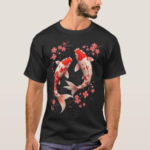Camiseta Carpa Koi Flor de Cerejeira