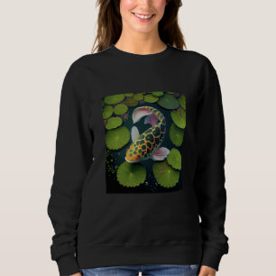 Camiseta Carpa Koi japonesa Lagoa Nenúfar Carpa Peixe