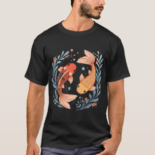 Camiseta Carpa Koi Laranja e Amarela