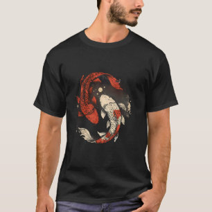 Camiseta Carpa Koi Yin Yang Asiática Peixe Koi Carpa Japone