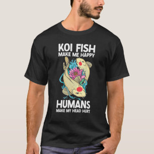 Camiseta Carpa Peixe Koi Nishikigoi Peixe Flor de Cerejeira