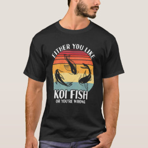 Camiseta Carpa Peixe Koi Nishikigoi Peixe Flor de Cerejeira