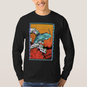 Camiseta Carpa Peixe Koi Pescaria Japonesa Grande Onda Kana