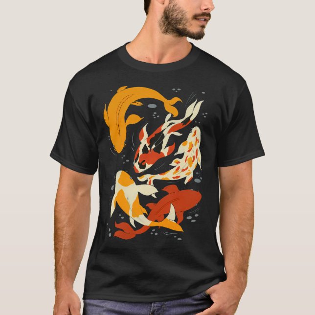 Camiseta Carpas em Água Preta (Frente)