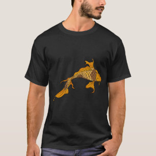 Camiseta Carpas Koi adormecidas em tons de laranja