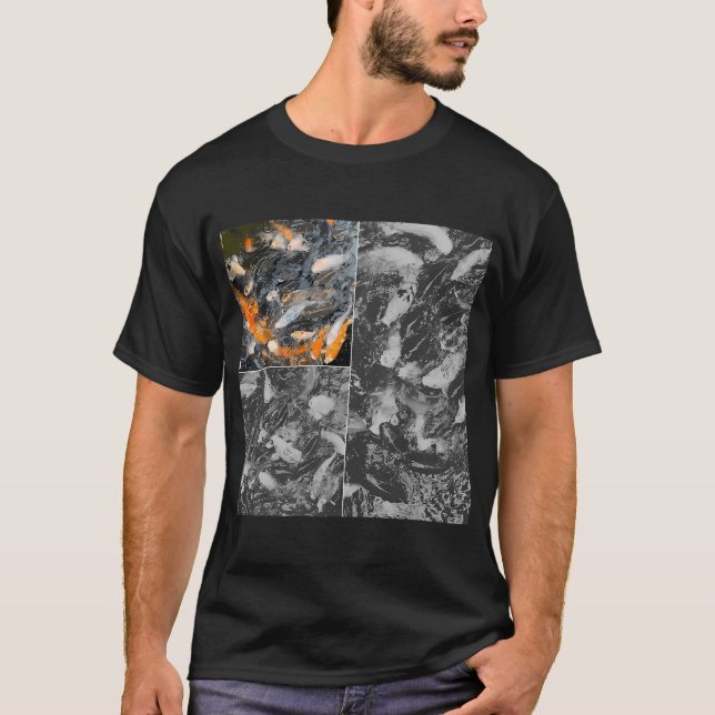 Camiseta Carpas koi em um lago (Frente)