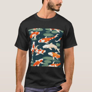 Camiseta Carpas nandando, amarelo dourado