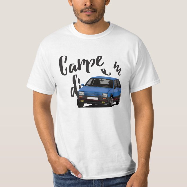 Camiseta Carpe Diem com a picareta que de Seat Ibiza SXi- (Frente)