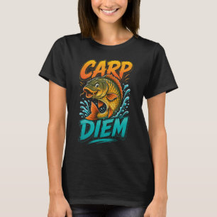 Camiseta Carpe Diem Piada Divertida de Pesca