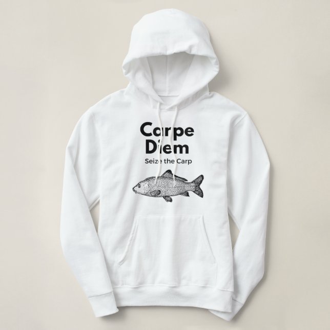 Camiseta Carpe Diem Seize the Carp Fishing Shirt, Funny (Frente do Design)