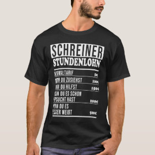 Camiseta Carpenter: Fatura Salarial Horária do Carpinteiro 