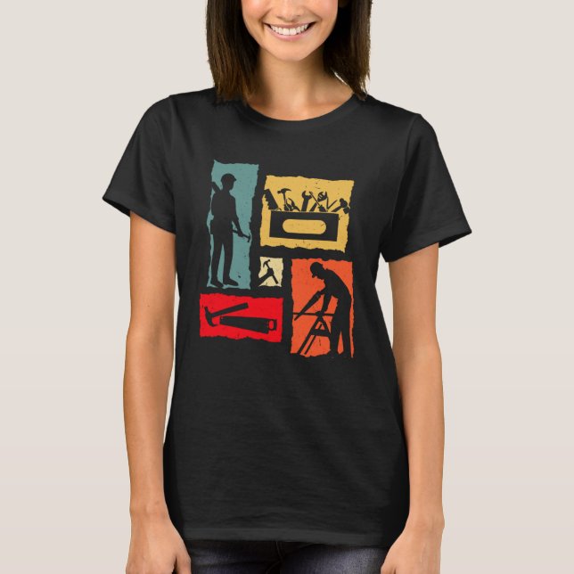 Camiseta Carpenter Retro Woodworker (Frente)