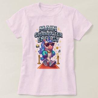 Camiseta Carpete Vermelho Unicorn - Glama de Caracteres Pri