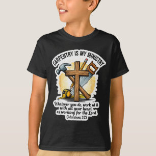 Camiseta Carpintaria Cristã é Meu Ministério Bíblia