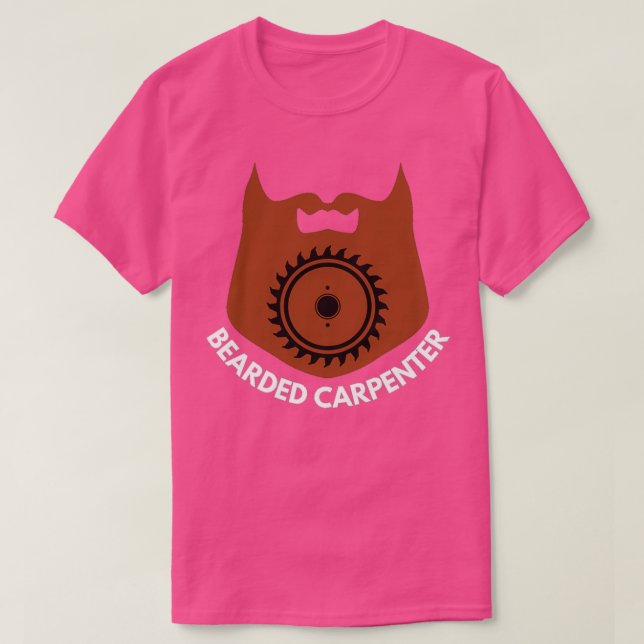 Camiseta carpinteiro barbudo 12 (Frente do Design)