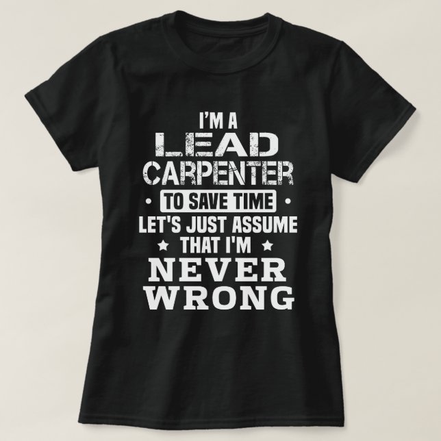 Camiseta Carpinteiro de chumbo (Frente do Design)