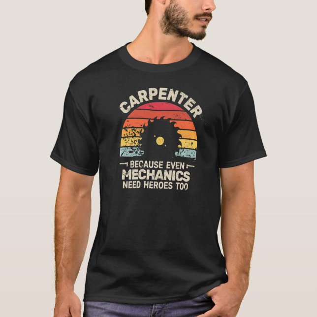 Camiseta carpinteiro de madeira de carpintaria carpinteiro  (Frente)