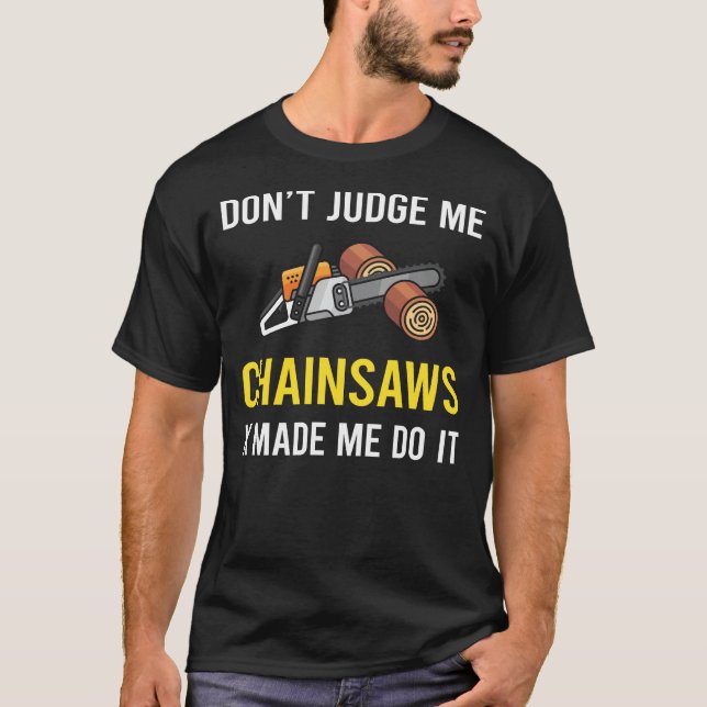 Camiseta Carpinteiro de madeira do Arborista Chainsaw (Frente)