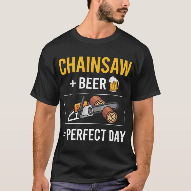 Camiseta Carpinteiro de madeira do Arborista Chainsaw (Frente)