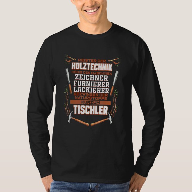 Camiseta Carpinteiro para mestrado em carpinteiros de madei (Frente)