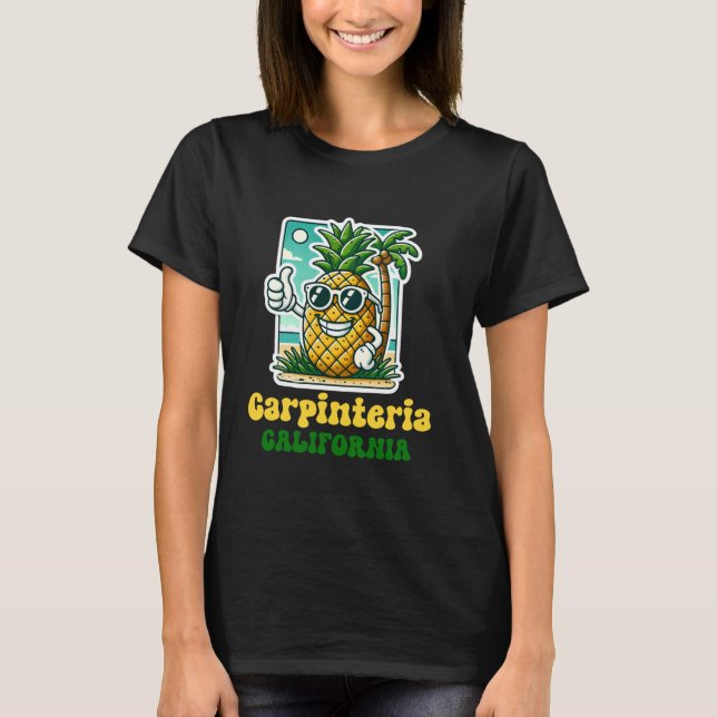 Camiseta Carpinteria California CA Cute Beach Pineapple Thu (Frente)