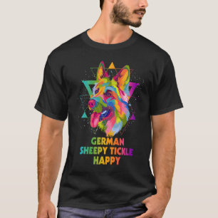 Camiseta Carrapato de Ovelha Alemão Feliz German shepherd