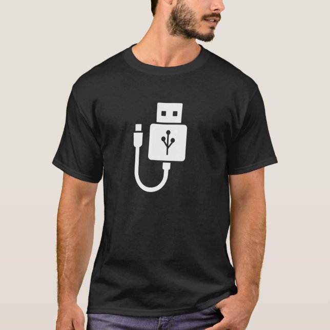 Camiseta Carregador de Telefone Celular USB (Frente)