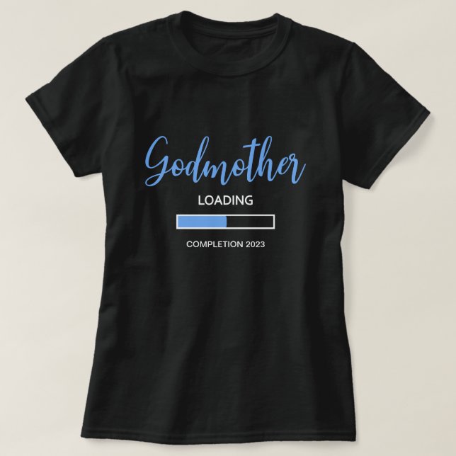 Camiseta Carregamento da Madrinha Azul Conclusão 2021 Baby  (Frente do Design)