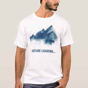 Camiseta Carregamento da Natureza... Montanhas abstrato