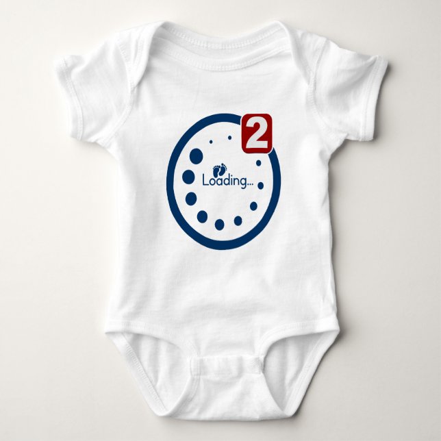 Camiseta Carregamento de Bebês, Notificação Gêmea (Frente)