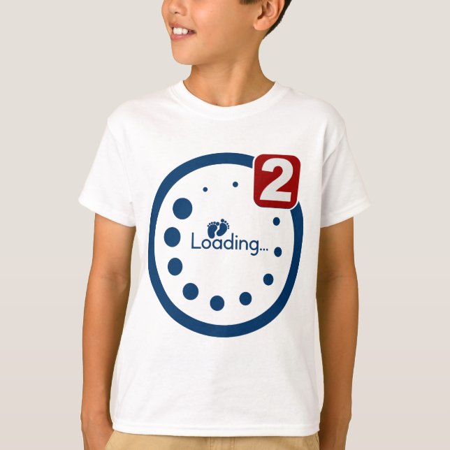 Camiseta Carregamento de Bebês, Notificação Gêmea (Frente)