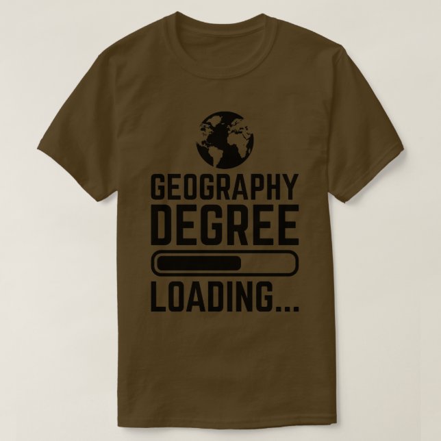 Camiseta Carregamento de Grau de Geografia 1 (Frente do Design)