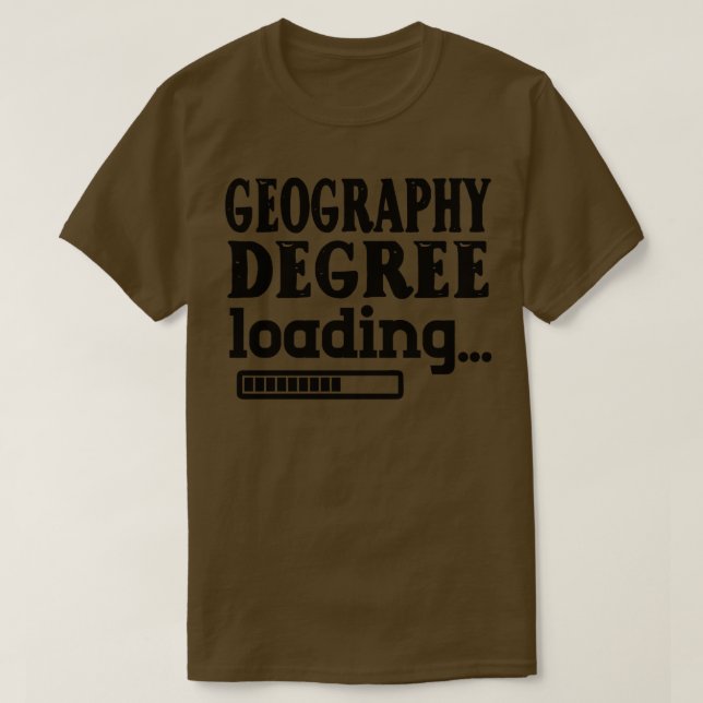 Camiseta Carregamento de Grau de Geografia 1 (Frente do Design)
