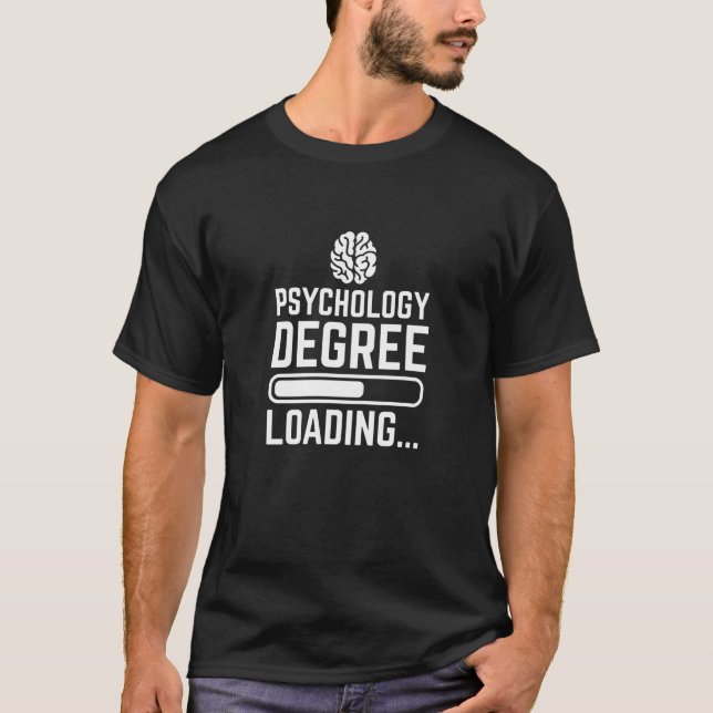 Camiseta Carregamento de Grau de Psicologia (Frente)