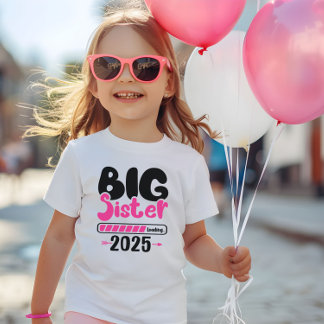 Camiseta Carregamento de irmã mais velha, 2025 Kid, Toddler