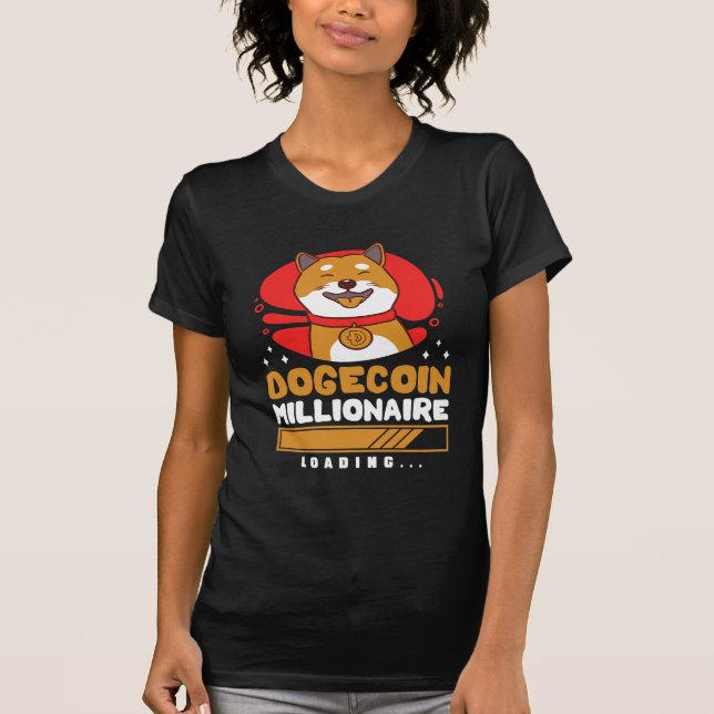 Camiseta Carregamento do Crypto DogeCoin Millionaire (Frente)