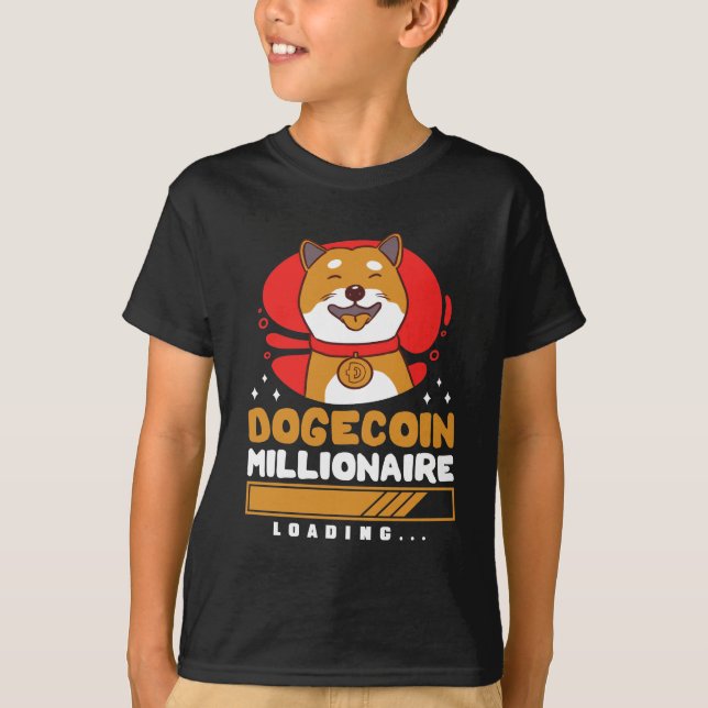 Camiseta Carregamento do Crypto DogeCoin Millionaire (Frente)