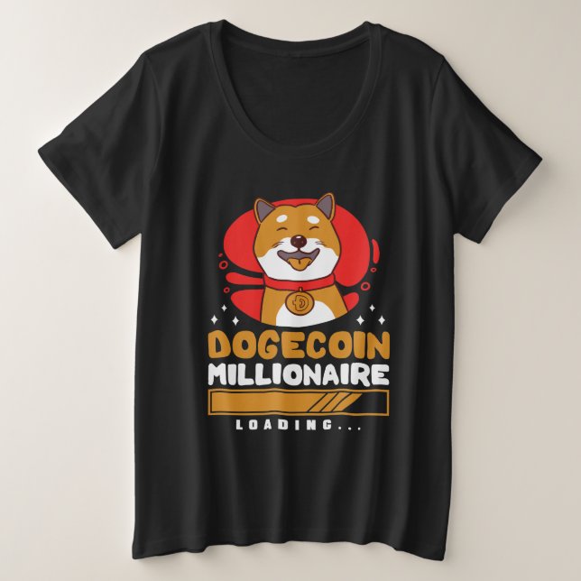 Camiseta Carregamento do Crypto DogeCoin Millionaire (Frente do Design)