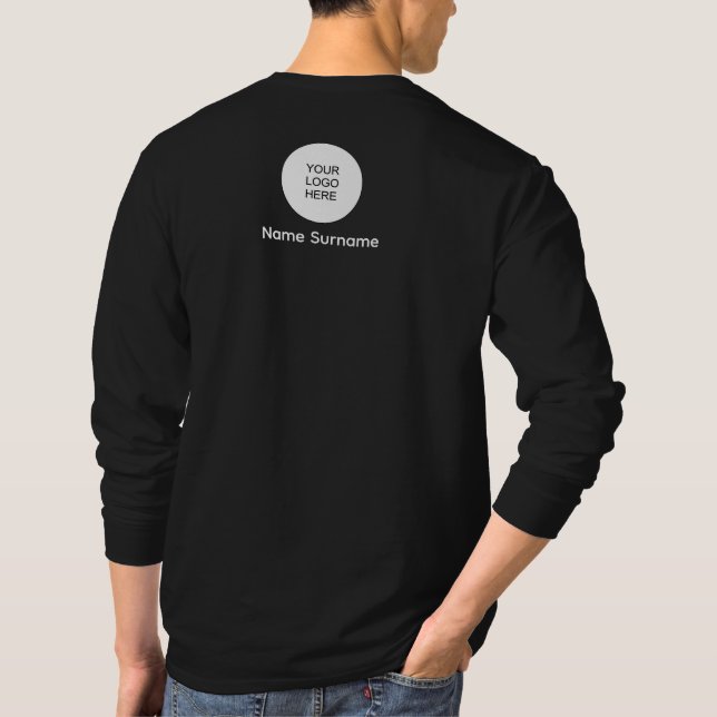 Camiseta Carregamento personalizado Adicione os logotipos d (Verso)