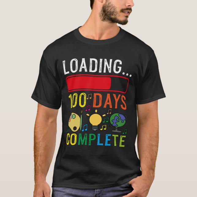 Camiseta Carregando 100 Dias Concluídos (Frente)